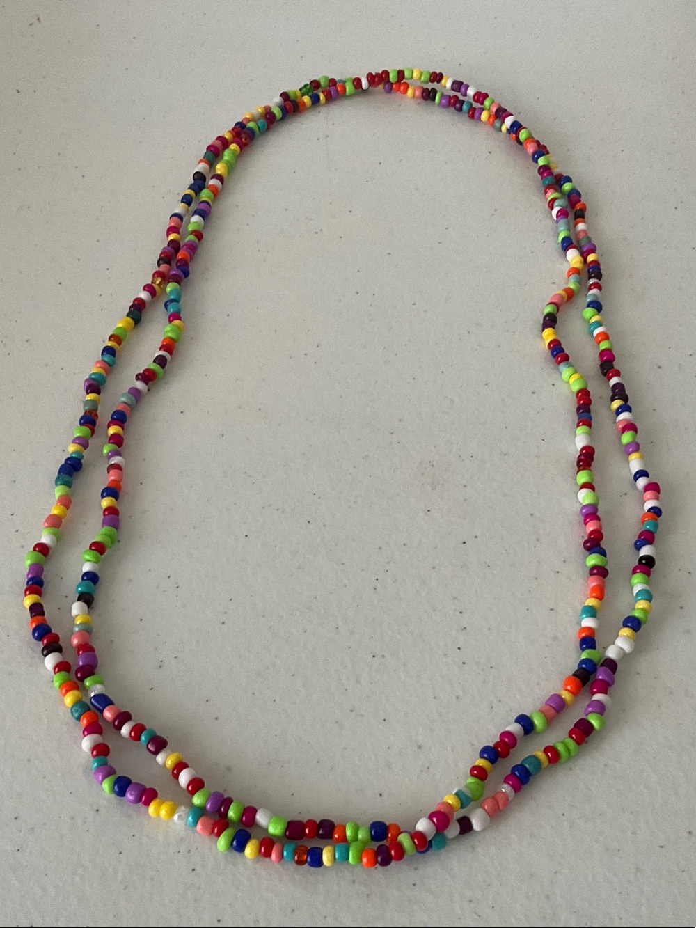 Handmade Multicolor Seed Bead Necklace